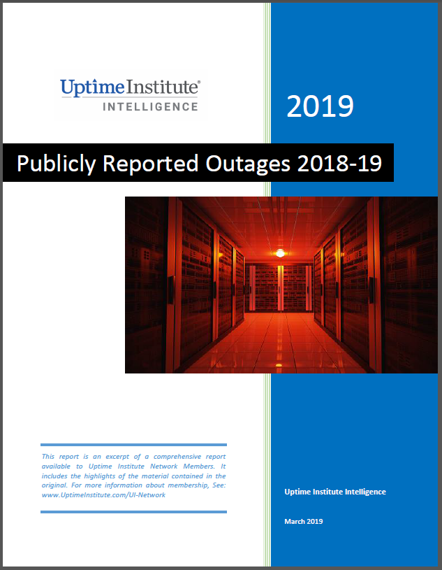 Rapport : Coupures de datacenter et de cloud signalées publiquement 2018 et 2019