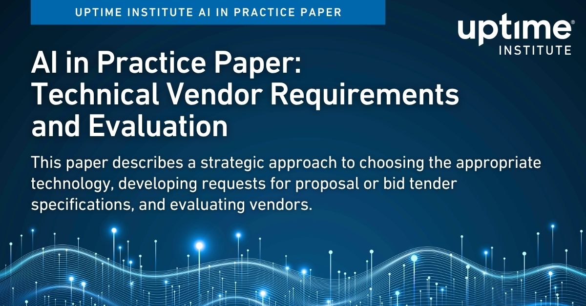 AI in Practice Paper: Technical Vendor Requirements & Evaluation