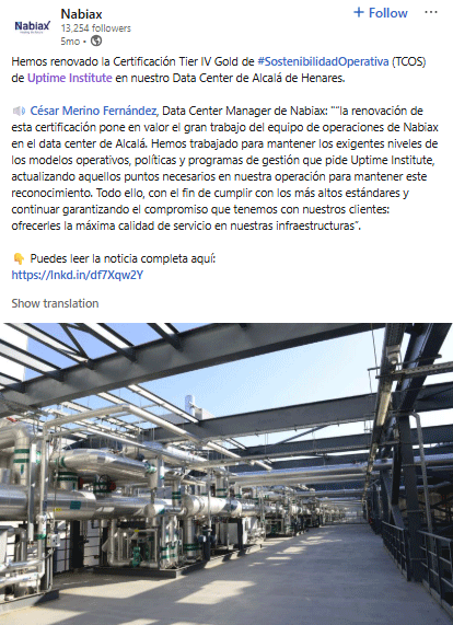 Nabiax social media post