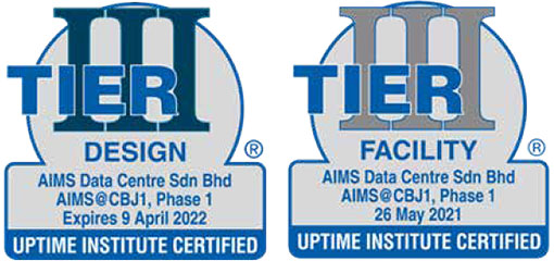 AIMS Cyberjaya Data Centre Tier Certifications