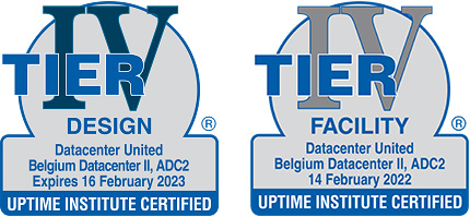 Certificações de Tier ADC2 do Datacenter II da Bélgica