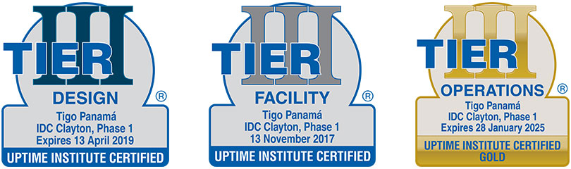 Tier III Certifications for Tigo Panamá IDC Clayton, Phase 1