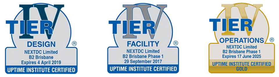 NEXTDC B2 Data Center Tier Certifications