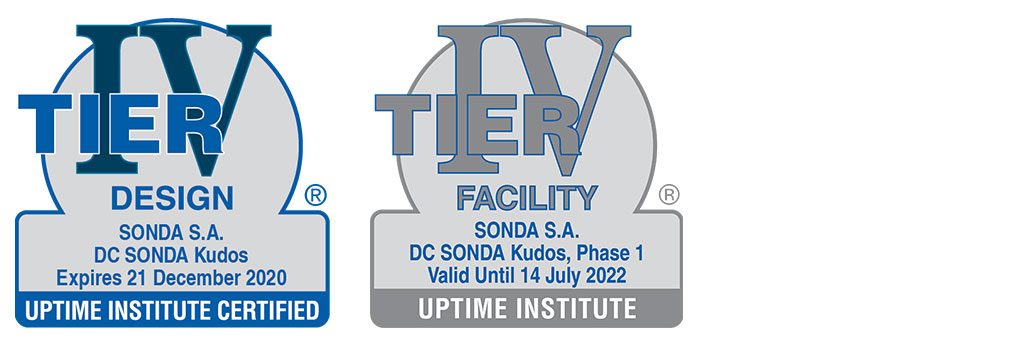 SONDA Kudos, Phase 1 Data Center Tier Certifications