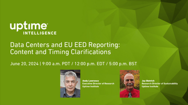 Seminario web: Data Centers and EU EED Reporting: Content and Timing Clarifications