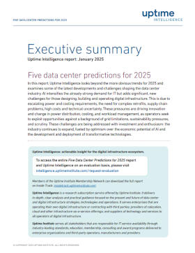 Cinco previsões de data center para 2025