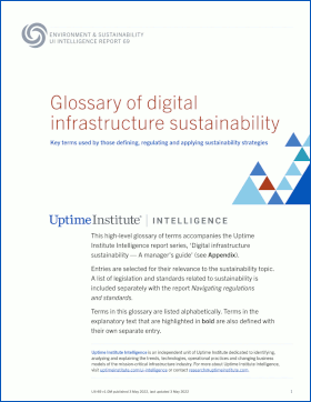 Glossary of Digital Infrastructure Sustainability