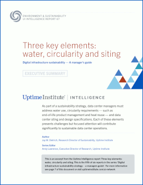 Three Key Sustainability Elements: Water, Circularity and Siting