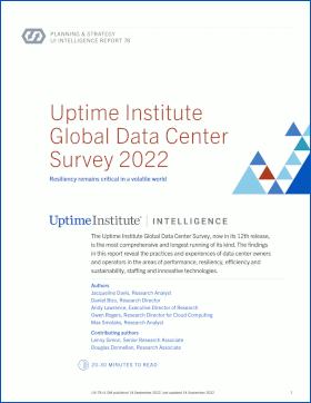 Uptime Institute Global Data Center Survey Results 2022