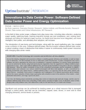 Innovations in Data Center Power: Software-Defined Power and Energy Optimization
