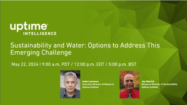 Seminario web: Sustainability and Water: Options to Address This Emerging Challenge