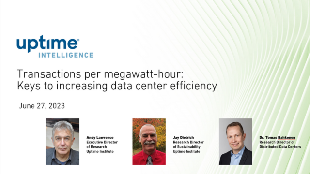 Webinar: Transactions per megawatt-hour: Keys to increasing data center efficiency